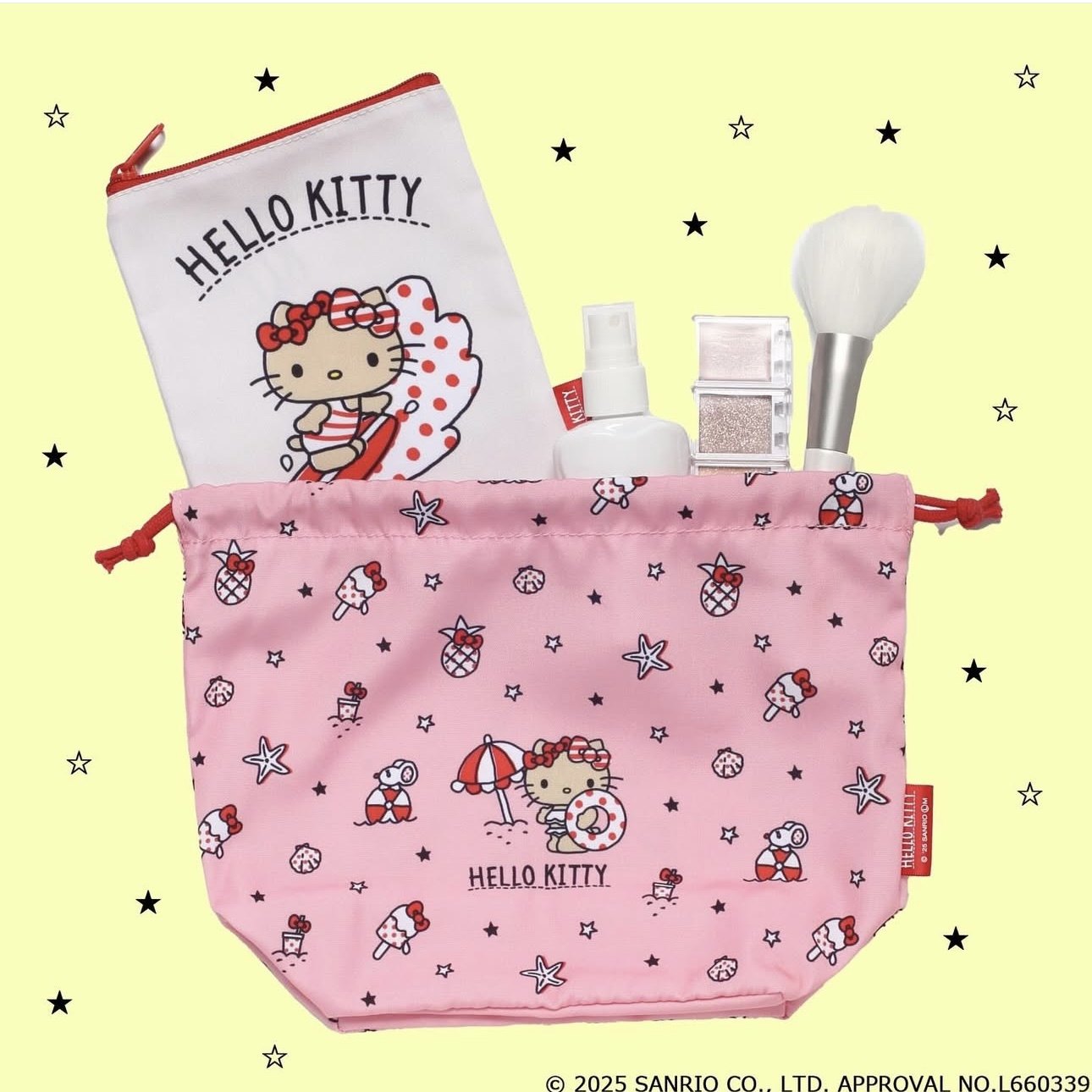 现货日本koro正品HelloKitty夏日度假风收纳小包束口袋零钱包扭蛋,淘宝优惠券,粉丝福利购,淘宝优惠卷