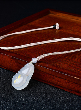 庚金辛金天然白玛瑙缺金补金吊坠五行属金乾卦钥匙扣男女葫芦挂件