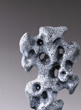 手工精工雕刻陶瓷太湖石摆件书桌家居室内装饰样板房酒店茶室摆设