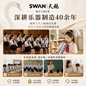 演奏级天鹅口风琴37键小学生专用成人初中生儿童官方旗舰店绿色