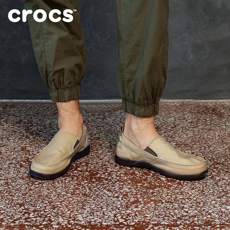 Crocs男夏季潮流帆布懶人鞋樂福鞋卡駱馳低幫一腳蹬休閒鞋|11270