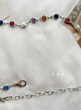 欧美夏季百搭水钻腰链女配饰