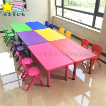 Childrens plastic table and chairs Toddlers Rectangular Table Babies Eat Handmade Learning Table Nursery School Special Drawing Table And Chairs