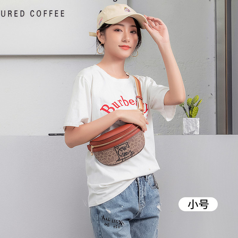 斜跨百搭潮ins小ck街头个性胸包 蒙娜丽莎箱包女士包袋