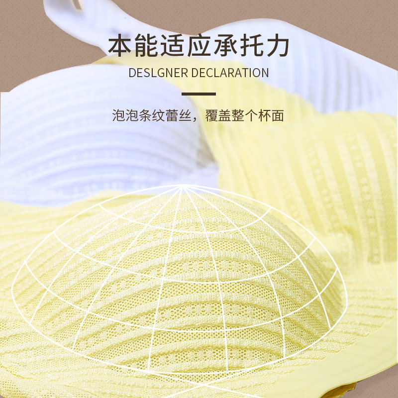 无痕夏季蕾丝运动背心大胸显小文胸 玫瑰柏拉图文胸