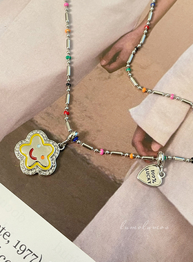 lumolumos沈月同款花花项链