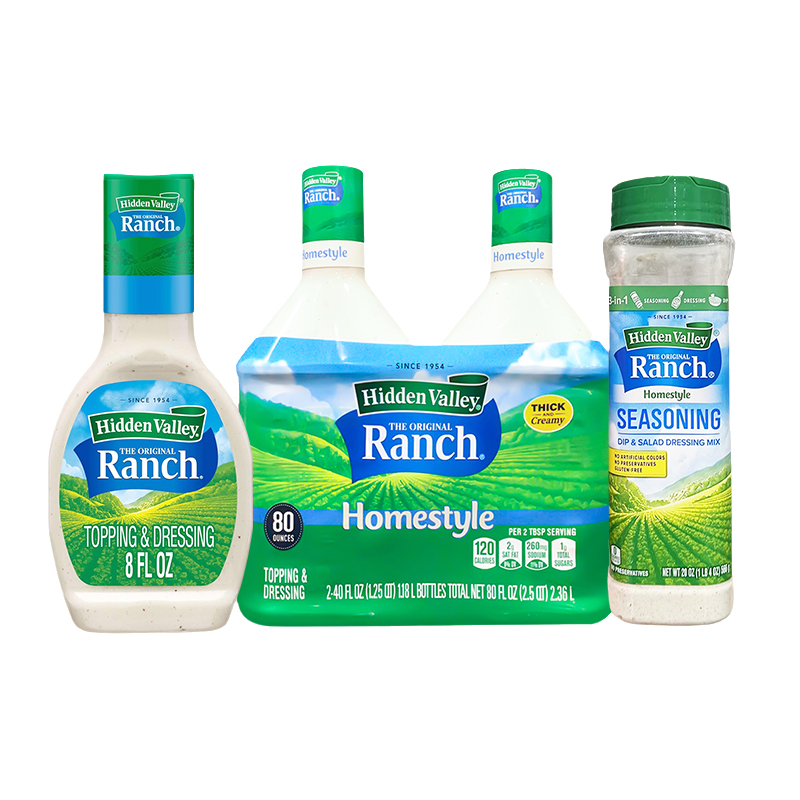 美国直邮进口Hidden Valley ranch牧场蔬菜色拉沙拉调味酱1.18L*2-图3