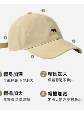 棒球帽女2026新款秋冬季深顶宽帽檐鸭舌帽大头围显脸小加深帽子男