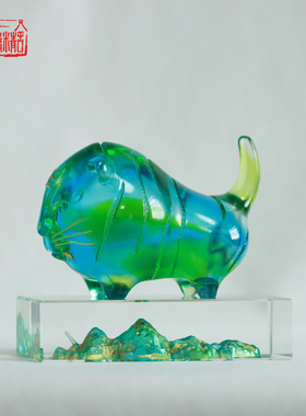 中式简约玄关客厅办公室生肖虎