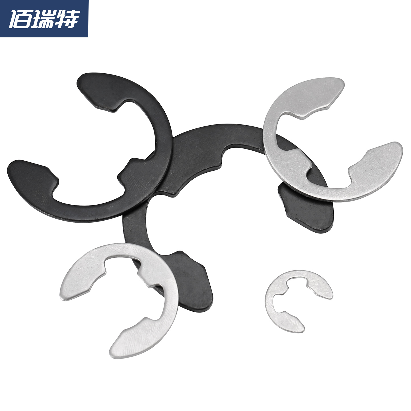 进口标准日标卡簧卡环e型挡圈开口e形卡扣垫片M1.2M2.5M3M4M5M6M8 - 图2