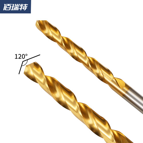 镀钛高速钢麻花钻头手电钻直柄转头普长金属铝合金钢钻铁头1-12mm - 图1