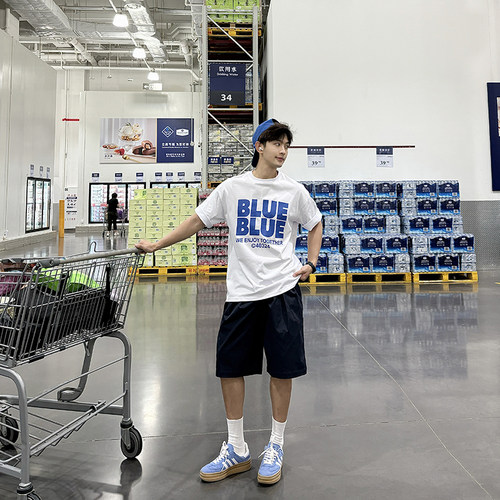 飞型记褶皱休闲短裤男生夏季2025新款百搭五分裤子宽松简约中裤 - 图3