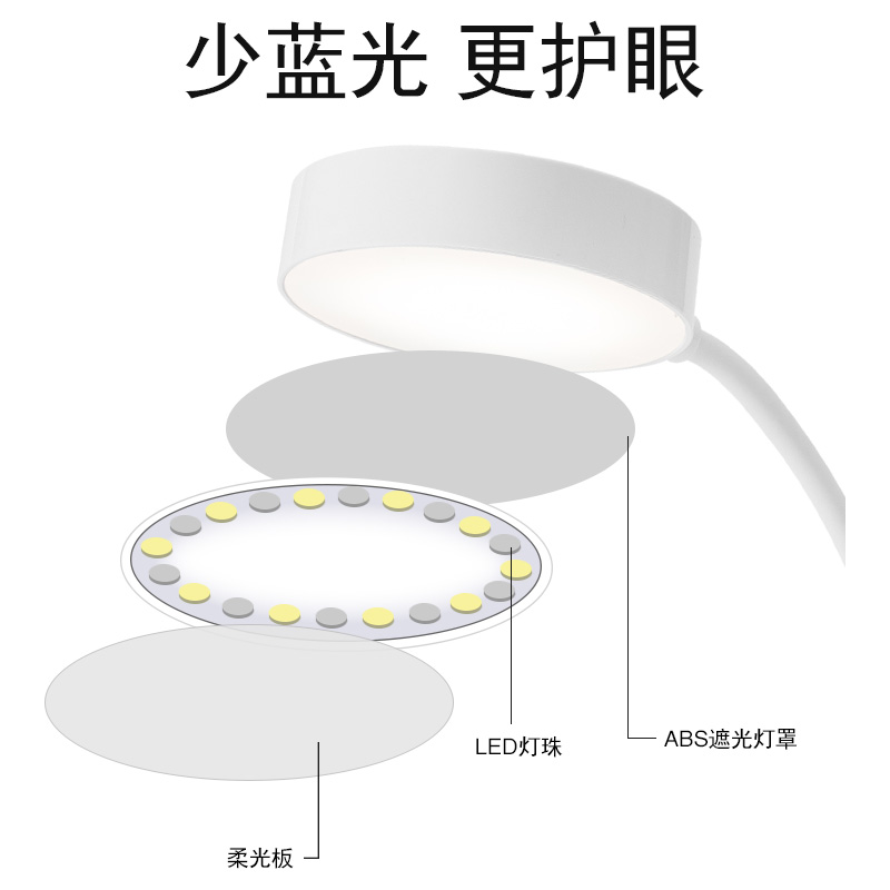 可充电插电两用美甲化妆工作专用小巧方便携带超亮学习护眼台灯