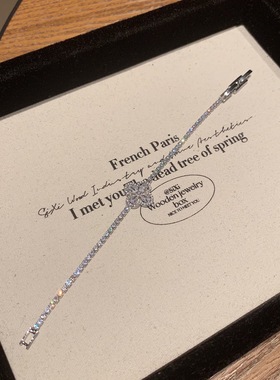 气质甜美双层微镶贝壳紫色蝴蝶手链女小巧精致高级感轻奢百搭手饰