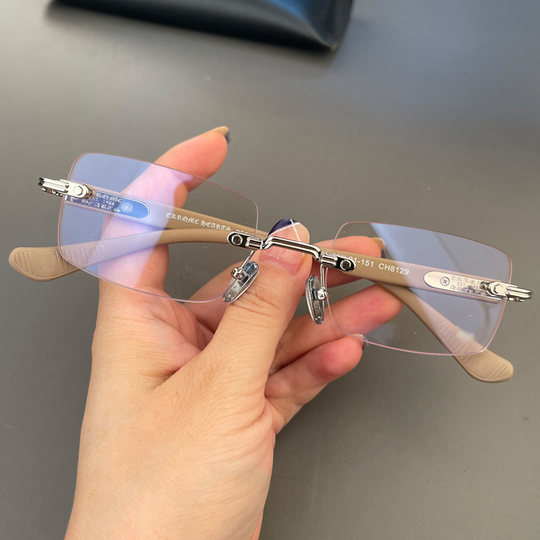 Мужские и женские большие оправы для очков из титанового сплава без оправы