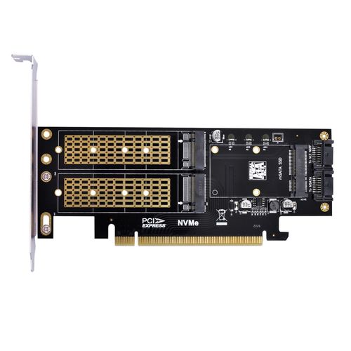 CY M.2 NVME SSD转PCI-E X4 16x转接卡 PCIE SATA转MSATA NGFF卡 - 图0