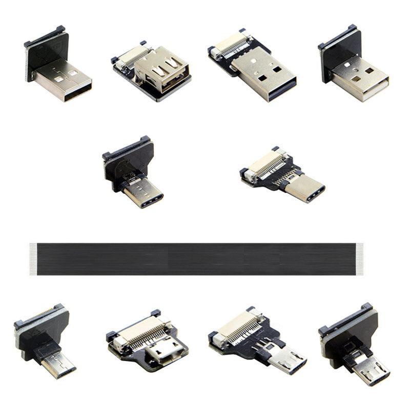 CY云台监视器安卓适用华为micro Type-C USB软排线充电AV数据输出