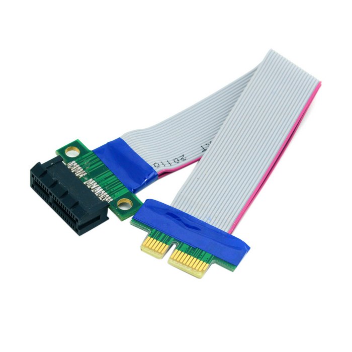 CY PCI-E延长线 1X线 PCI-E 倍速公对母转接线转接卡增高卡回排线