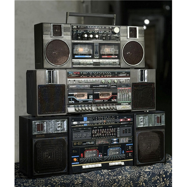 Old radio recorder tape player crystal
