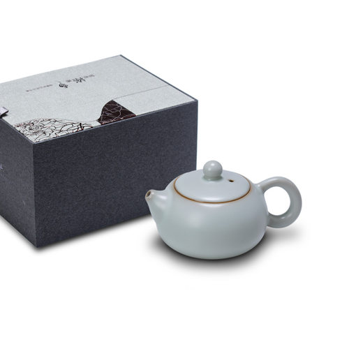汝窑茶壶单壶家用冠杰现代泡茶壶茶艺功夫茶具台湾西施壶汝窑壶 - 图3