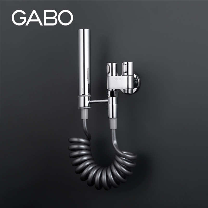 观博GABO 双功能马桶增压喷枪水龙头卫生间高压喷头清洗器 14016 - 图0