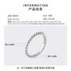 Zheng Yinji pure silver 999 ring beaded sterling silver women's ring fashionable and simple gift for girlfriend with exquisite ring