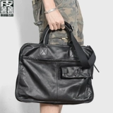 Кожаный портативный ноутбук, сумка через плечо, воловья кожа, из натуральной кожи, бизнес-версия