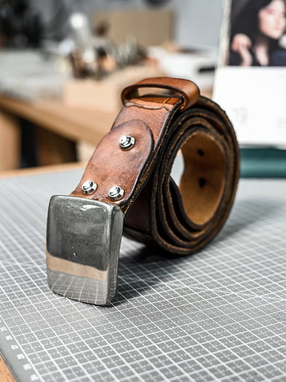 Pishushuman retro pure cowhide copper with old knife marks