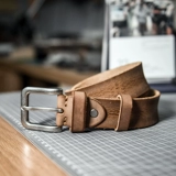 Ремень для отдыха, джинсовые кожаные ретро штаны, из натуральной кожи, в корейском стиле