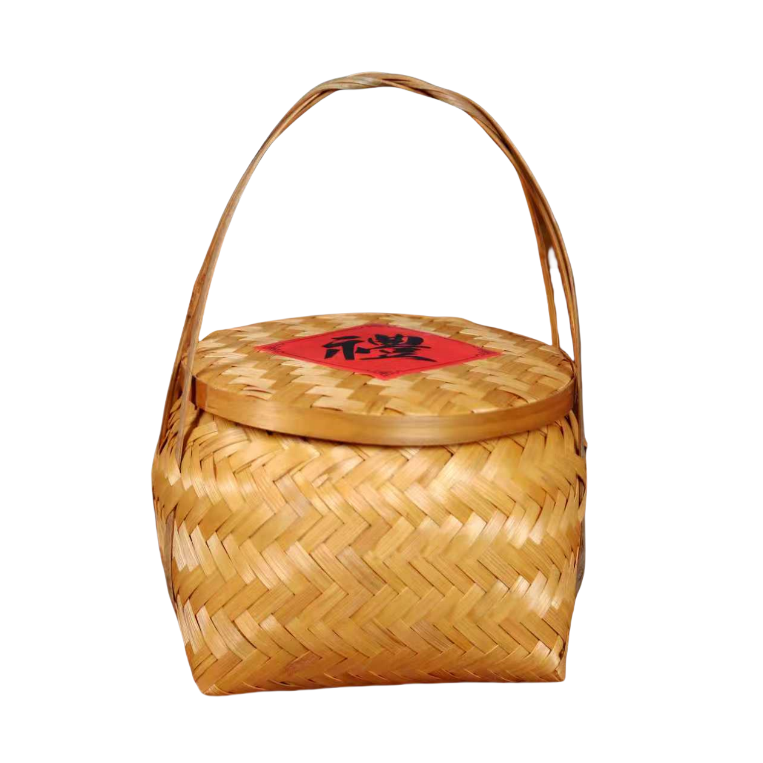 非遗复古手提篮喜庆送礼带盖鸡蛋筐碳笼篮茶道新年礼品包装竹编篮,淘宝优惠券,粉丝福利购,淘宝优惠卷