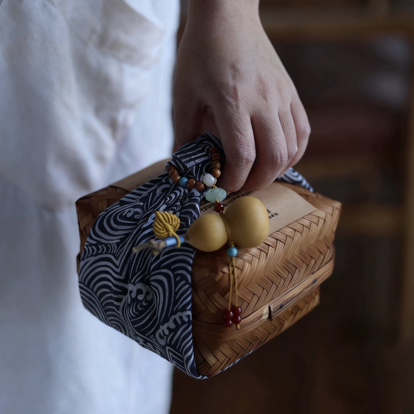 小众复古竹编茶叶盒手工编织方形装饰品收纳礼品伴手礼包装盒竹篮,淘宝优惠券,粉丝福利购,淘宝优惠卷