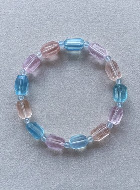 天然摩根石随形手链糖果色手串