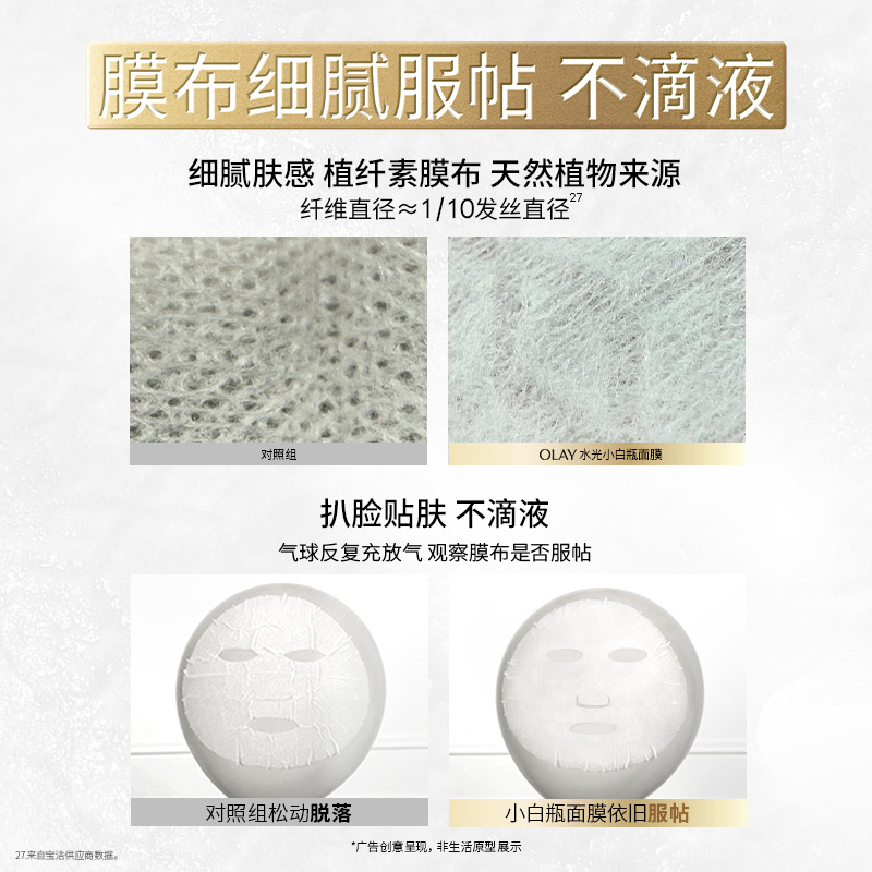 【双11抢购】OLAY玉兰油抗糖小白瓶面膜补水保湿美白提亮去黄气女