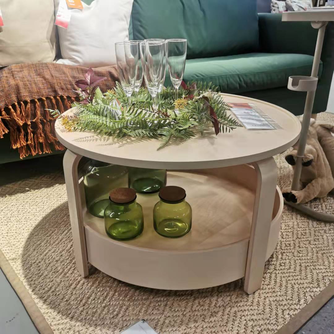 国内宜家代购伯格比茶几桌子餐桌圆桌茶台小户型北欧奢华型边桌 - 图1