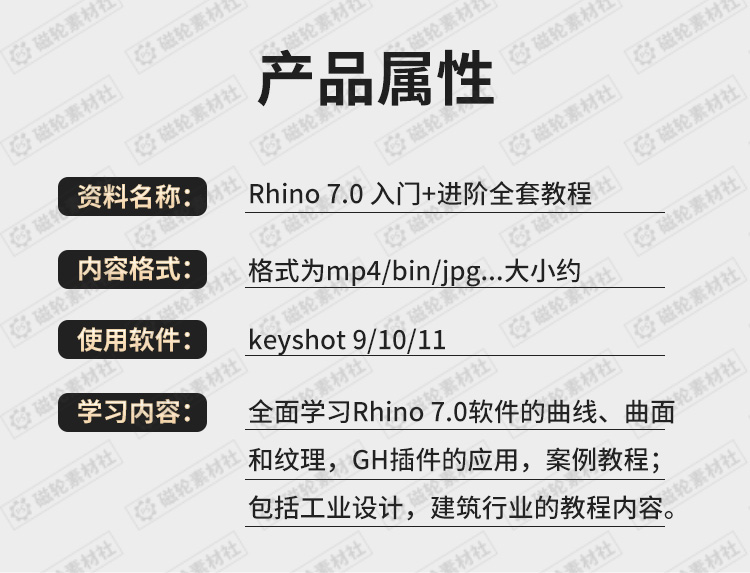 犀牛建模Rhino7.0 SubD细分GH工业产品外观零基础入门进阶教程 - 图2