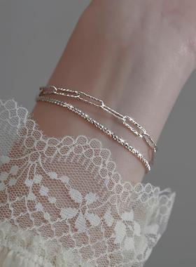 仿纯银波光粼粼手链女ins小众设计轻奢高级感精致简约冷淡风气质
