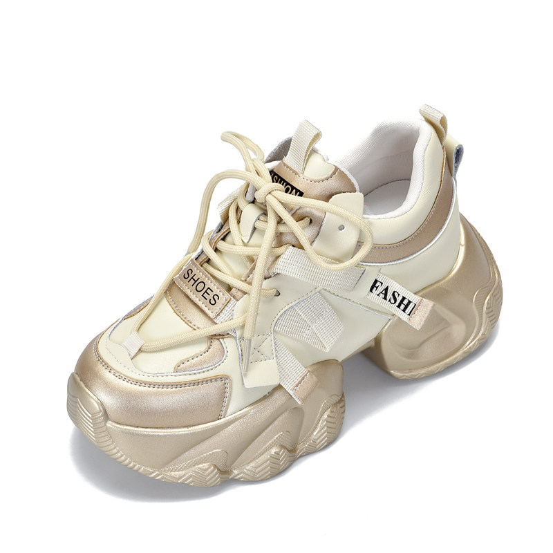 JWNM新款真皮老爹鞋女超火厚底增高女鞋小个子秋冬牛皮轻便运动鞋,淘宝优惠券,粉丝福利购,淘宝优惠卷