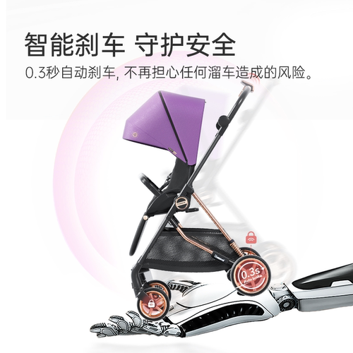 【智能】ibelieve爱贝丽魔丸6智能婴儿车新生儿推车摇篮可坐可躺 - 图1