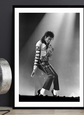 Michael Jackson迈克尔·杰克逊 音乐海报KTV装饰画餐厅酒吧挂画
