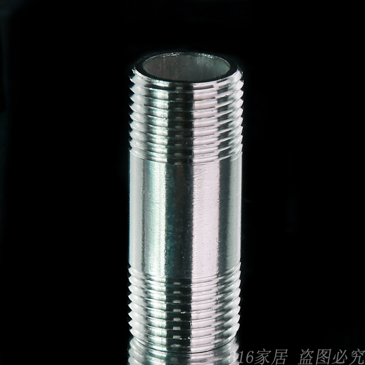 304DN8不锈钢双头丝1/4接头/圆管外丝/2分外螺纹2mm加厚不锈钢管 - 图1