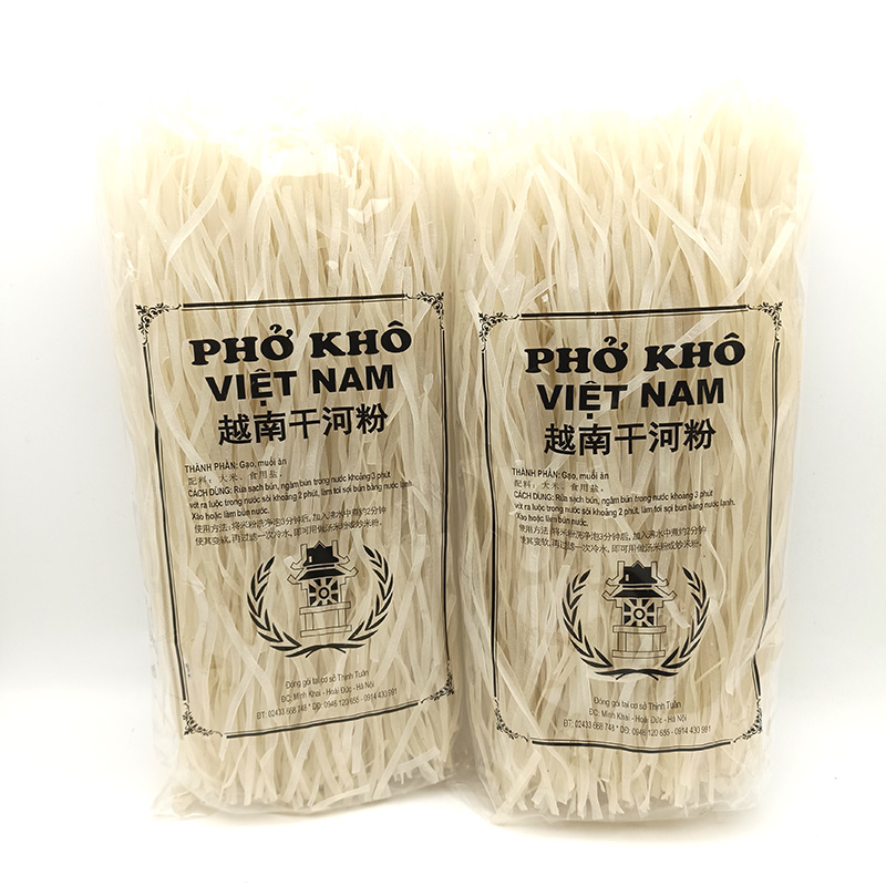 越南进口PHO KHO清水河粉500g手工干米粉扁粉米线鸡粉丝特产包邮 - 图0