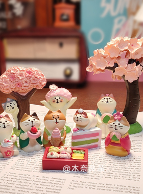 日式猫创意潮玩树脂小猫咪摆件杂货ZAKKA盆景装饰INS礼物品