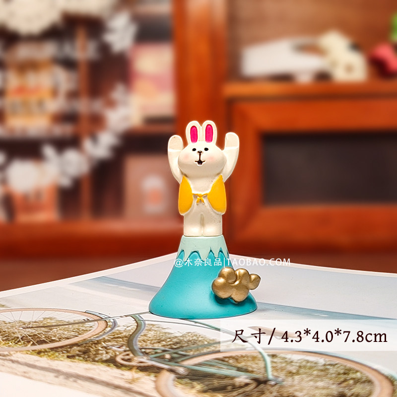 富士山招财猫卡通动物桌面摆件富士山造型创意装饰品可爱公仔摆设,淘宝优惠券,粉丝福利购,淘宝优惠卷