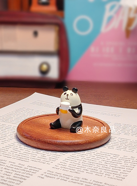 日式杂货zakka柴犬企鹅照相猫白熊毛豆懒猫创意INS树脂工艺品摆件