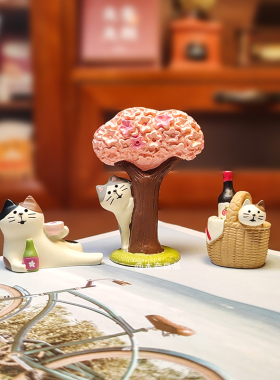 送女生桌面可爱猫咪摆件树脂创意