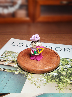 花仙子世界保持浪漫可爱欢迎猫装饰小摆件打造小清新送闺蜜好礼