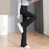 Приталенные джинсы, осенние штаны, универсальные штаны-клёш, по фигуре