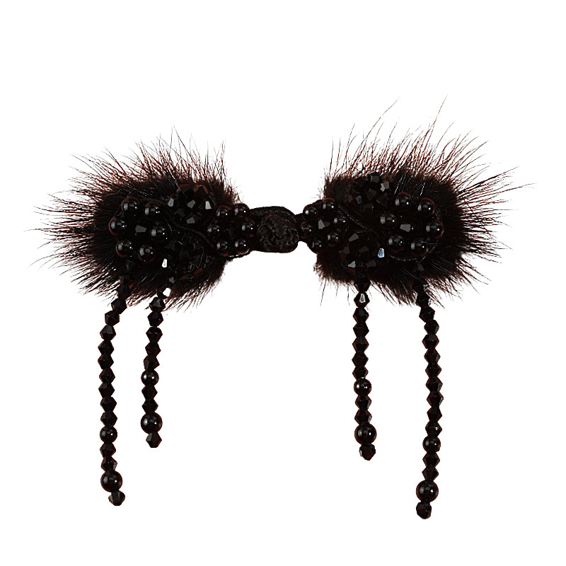 旗袍扣珍珠水晶挂链流苏盘扣水貂毛装饰扣中式礼服国风国潮手工扣,淘宝优惠券,粉丝福利购,淘宝优惠卷