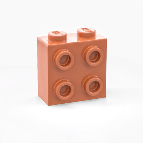 LEGO乐高 22885 1x2侧凸四点砖 中黄 浅灰 中肉 米 深米 红 - 图2