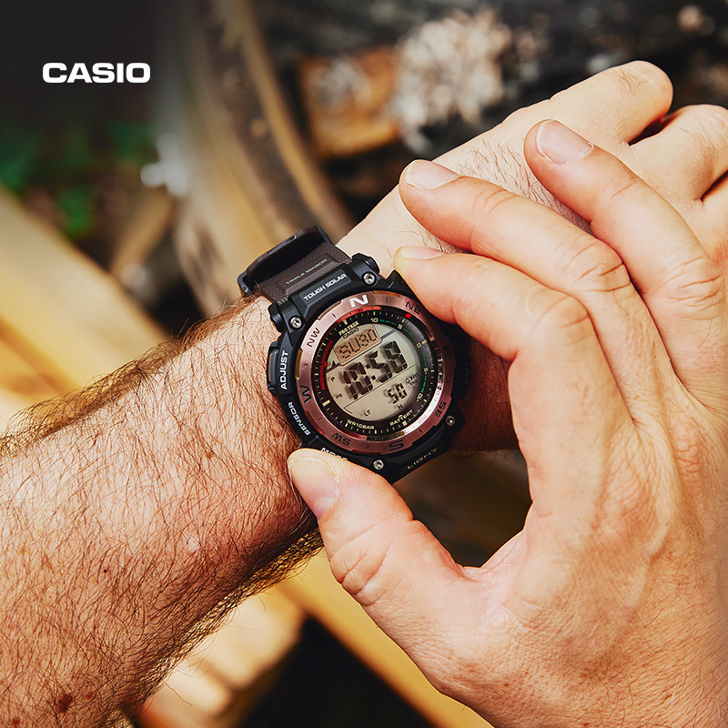 casio旗舰店prw-3400太阳能男手表 casio日韩腕表